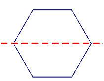 Which figure has the correct lines of symmetry drawn in?