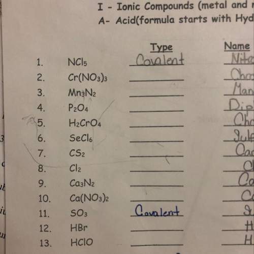 Which ones are covalent, and ionic?