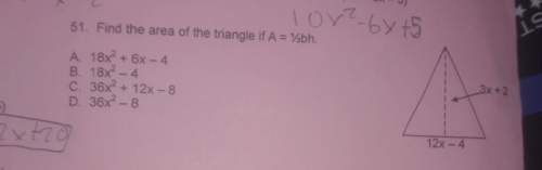 Find the area of the triangle if a=1/2bh