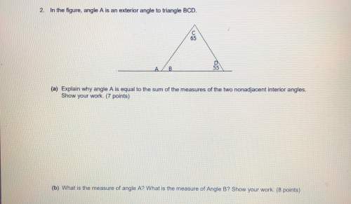 Will mark brainlest  in the figure, angle a is an exterior angle to triangle bcd.