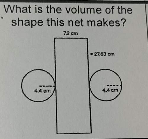 What is the volume of the shape this net makes?
