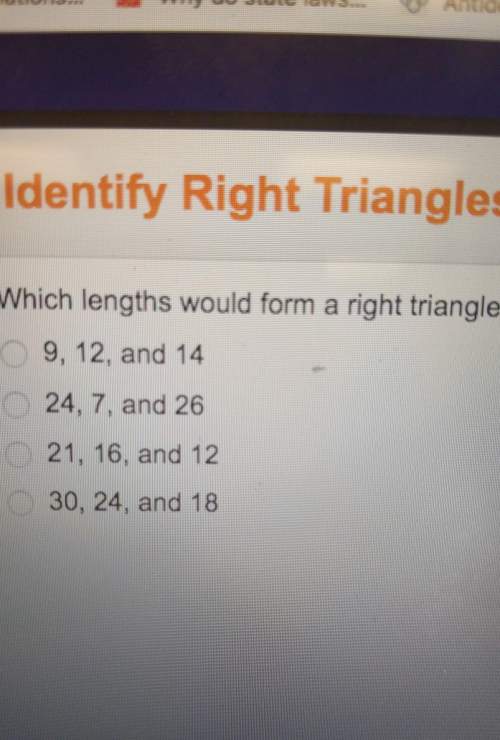 Which lengths would form a right triangle
