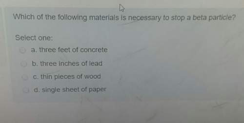 Which of the following materials is necessary to stop a beta particle