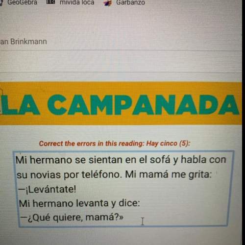 There’s 5 things wrong but i have no idea what! spanish 1!