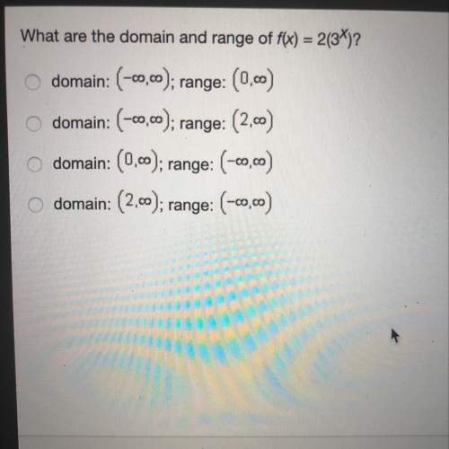 What are the domain and range of f(x) = 2(3^x)? need