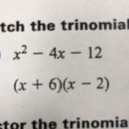 What is the trinomial with it’s correct factorization?