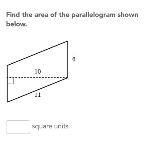 Find the area of the parallelogram shown below. !