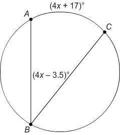 What is the measure of ac⏜ ?  enter your answer in the box. ° circle with in