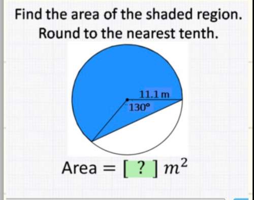 Find the area of the shaded region. round to the nearest tenth.