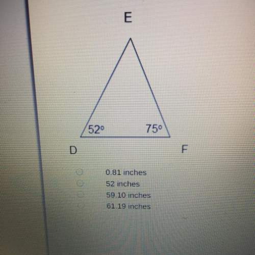Given that de = 75 inches what is the length of ef ?