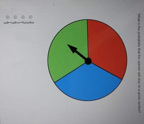 What is the probability that the spinner will stop on a green section?