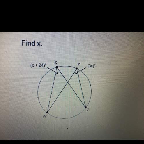 Find x  a. 12 b. 20 c. 24 d. 32