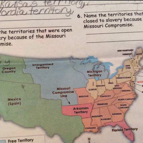 Name the territories that were open to slavery because of the missouri compromise. name the territor