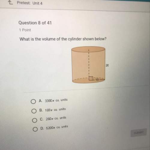 What is the volume of the cylinder shown below?