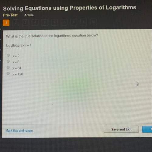 What is the true solution to the logarithmic equation below