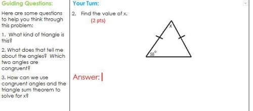 Find the value of x.  show the work and explain! you