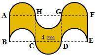 The figures below are based on semicircles and squares. find the perimeter and the area of each shap