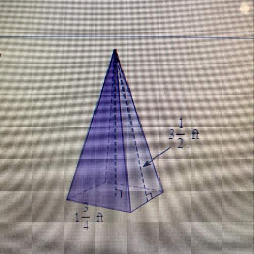 What is the surface area of the squared pyramid?