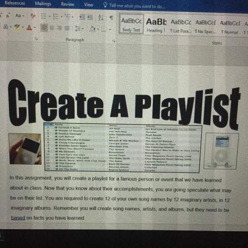 Create a playlist for a famous person or event
