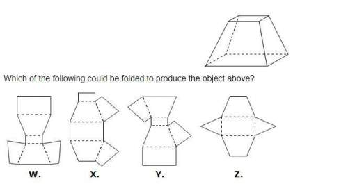Which of the following could be folded to produce the object above