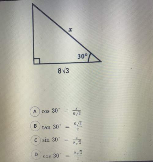 Which equation can we use to find the length of the side labeled x?  what is the value