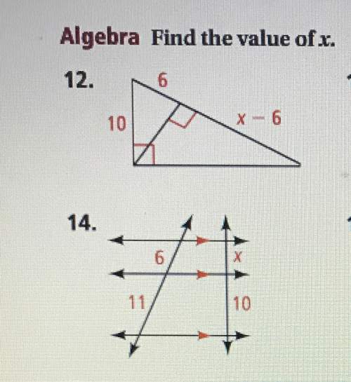 Will someone find the value of x for these two questions?