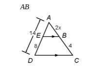 Find x and the measures of the indicated parts.a. x=3/2, ab =3b. x=3/2