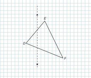 *** **when triangle def is reflected across the dotted line into triangle d'e'f', which