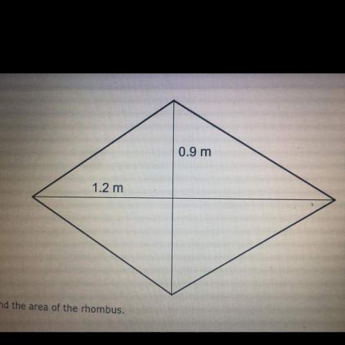 Find the area of the rhombus. 4.32 m2 2.16 m2 1.08 m2 1.05 m2