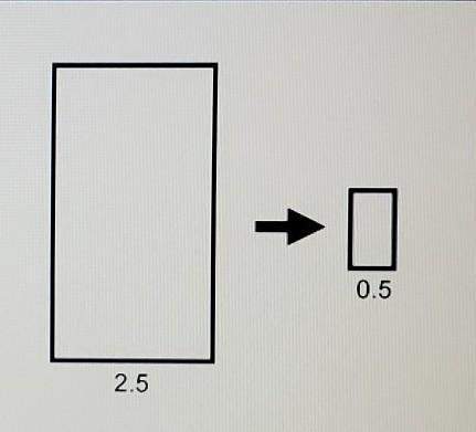 What scale factor was applied to the first rectangle to get the resulting image? answer must be a d