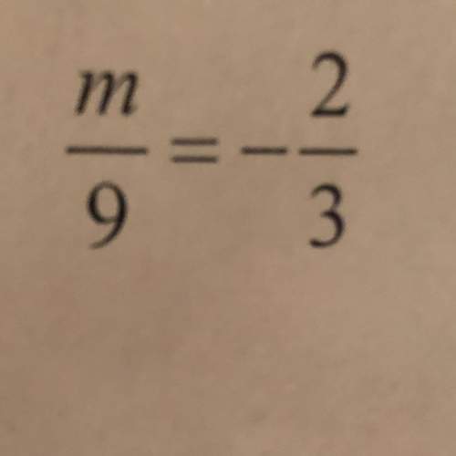 Solve: m/9=2/3 this is for 6th grade math