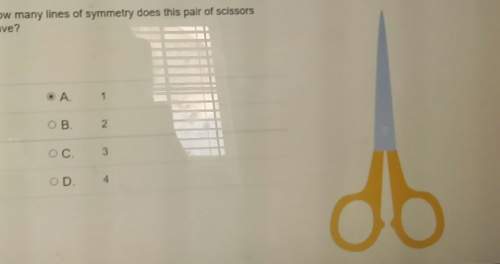 How many lines symmetry does this pair of scissors have? click to see answers and scissors.