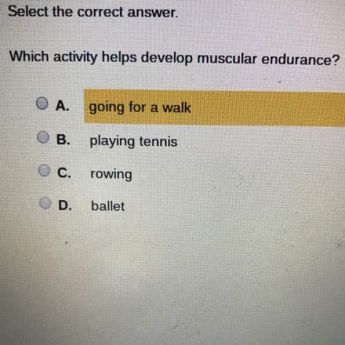 Which activity develop muscular endurance?