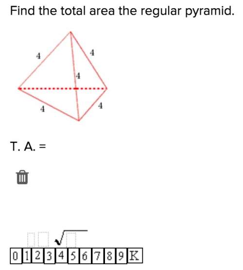 20 points. find the total surface area of the regular pyramid. give me an explanation, and an answe