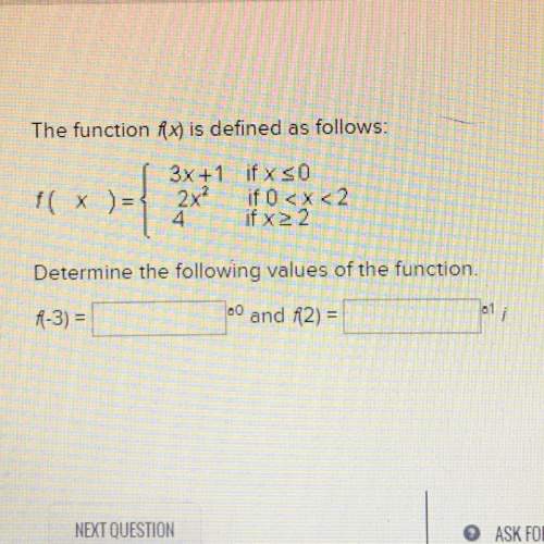 The function f(x) is defined as follows: