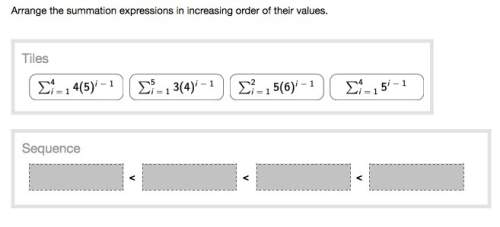 Arrange the summation expressions in increasing order of their values.