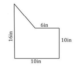 The picture shows a composite shape. we don’t have a formula for finding the area of a shape like th