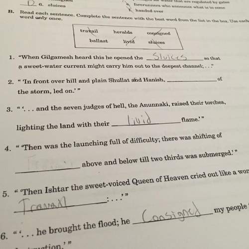 Ineed with 2 and 4, the worksheet is a vocabulary check for the epic of gilgamesh  22 p