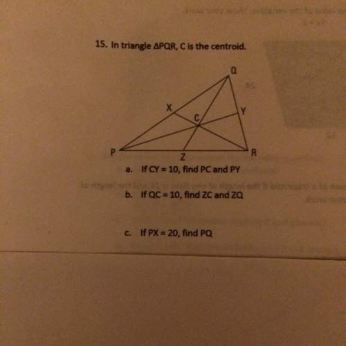 In triangle pqr, c is the centroid.
