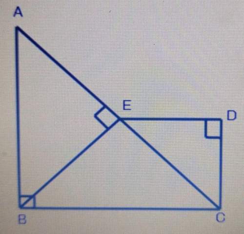 Look at the figure below which triangle is similar to triangle aebtriangle cde