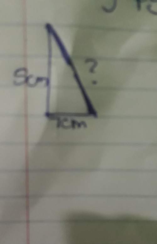 Find the length of the hypotenuse using pythagorean theorem