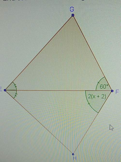 In the diagram gef and hef are congruent what is the value of xa.60b.41c.28&lt;