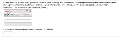 Carbon dioxide is a green house gas that is linked to global warming. it is released into the atmosp