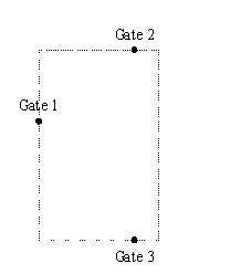 Lisa, bree, and caleb are meeting at an amusement park. they each enter at a different gate. on this