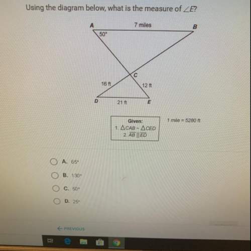 Using the diagram below, what is the measure of ze?