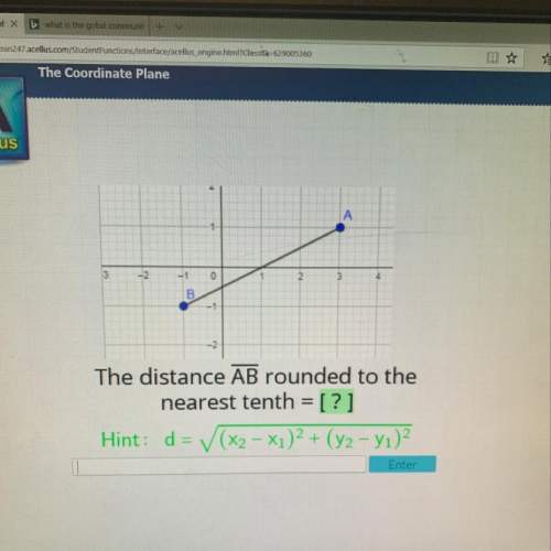 The distance ab rounded to the nearest tenth