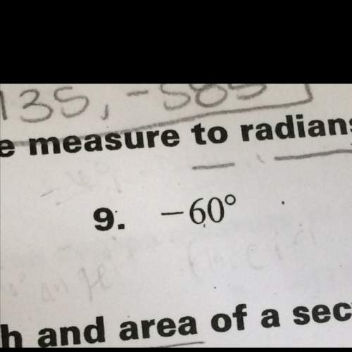 How to convert the degree measure to radians