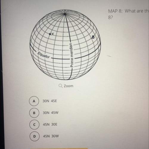 Map 8: what are the correct coordinates for letter b on map 8?