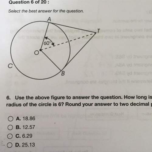 Use the figure above to answer the question. how long is arc acb if the radius of the circle is 6?