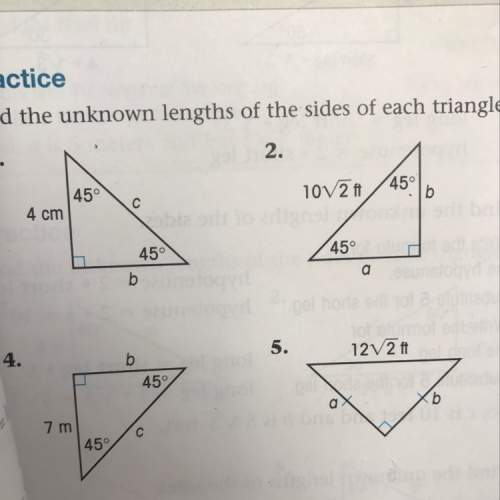 Find the unknown lengths of the sides of each triangle.